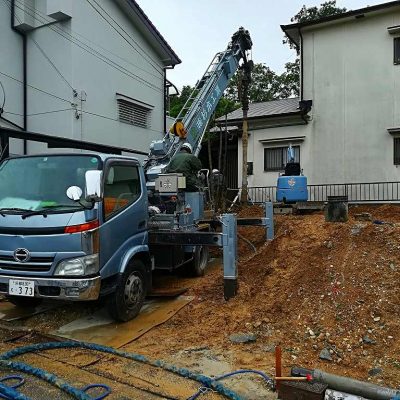 枚方市藤阪東町の地盤改良工事