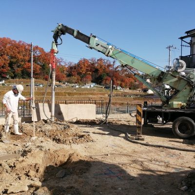 枚方市長尾台四丁目の家の地盤工事 (